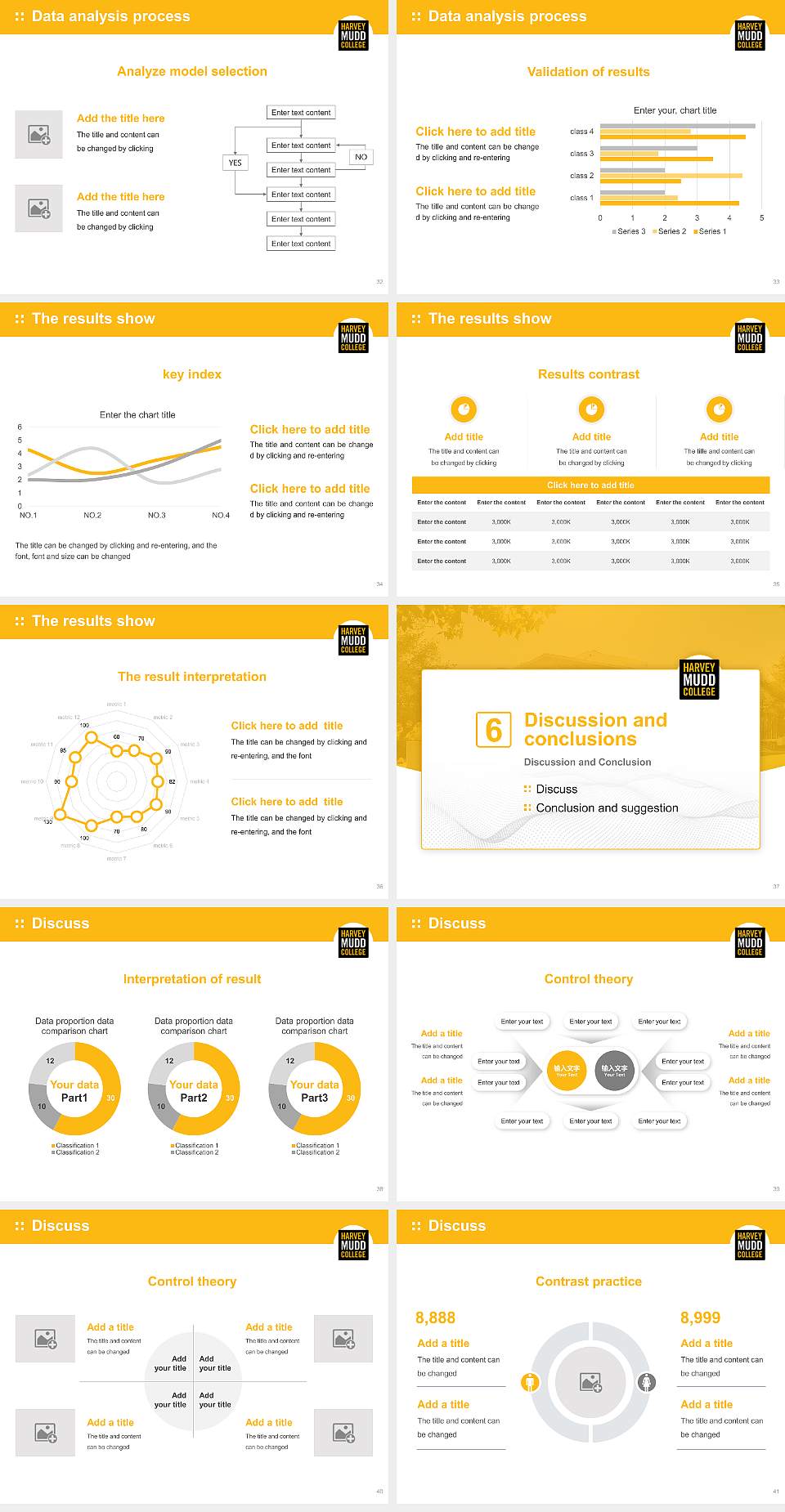 Harvey Mudd College Graduation Thesis Defense PPT Template4:3 ratio PPT effect preview image5