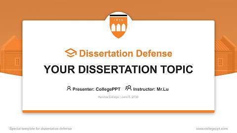 Hendrix College Graduation Thesis Defense PPT Template