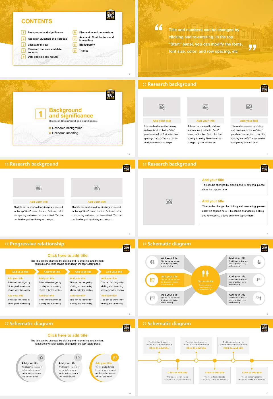 Harvey Mudd College Graduation Thesis Defense PPT Template16:9 ratio PPT effect preview image2