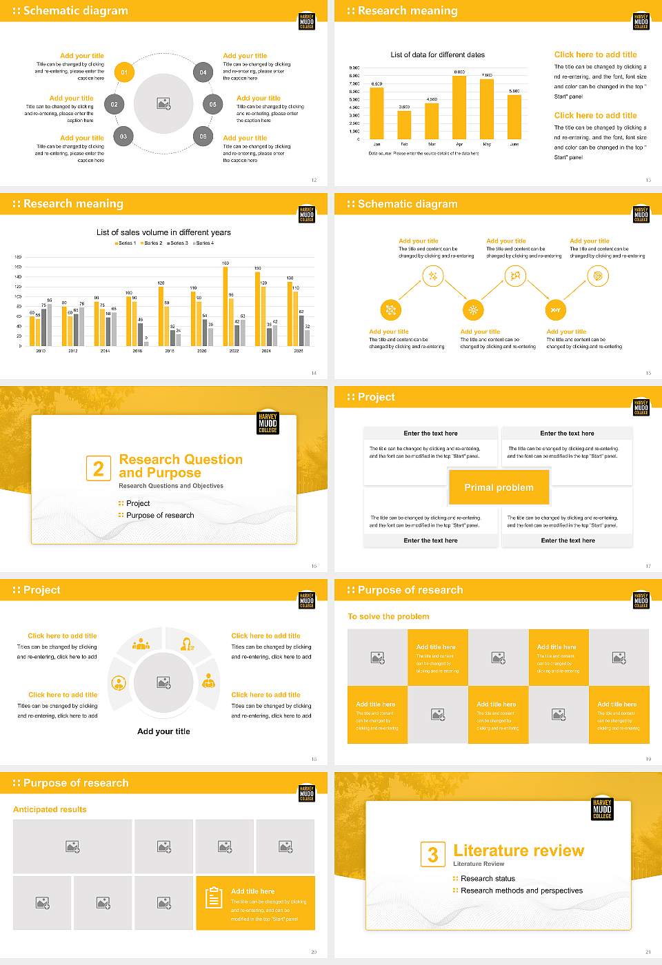 Harvey Mudd College Graduation Thesis Defense PPT Template16:9 ratio PPT effect preview image3