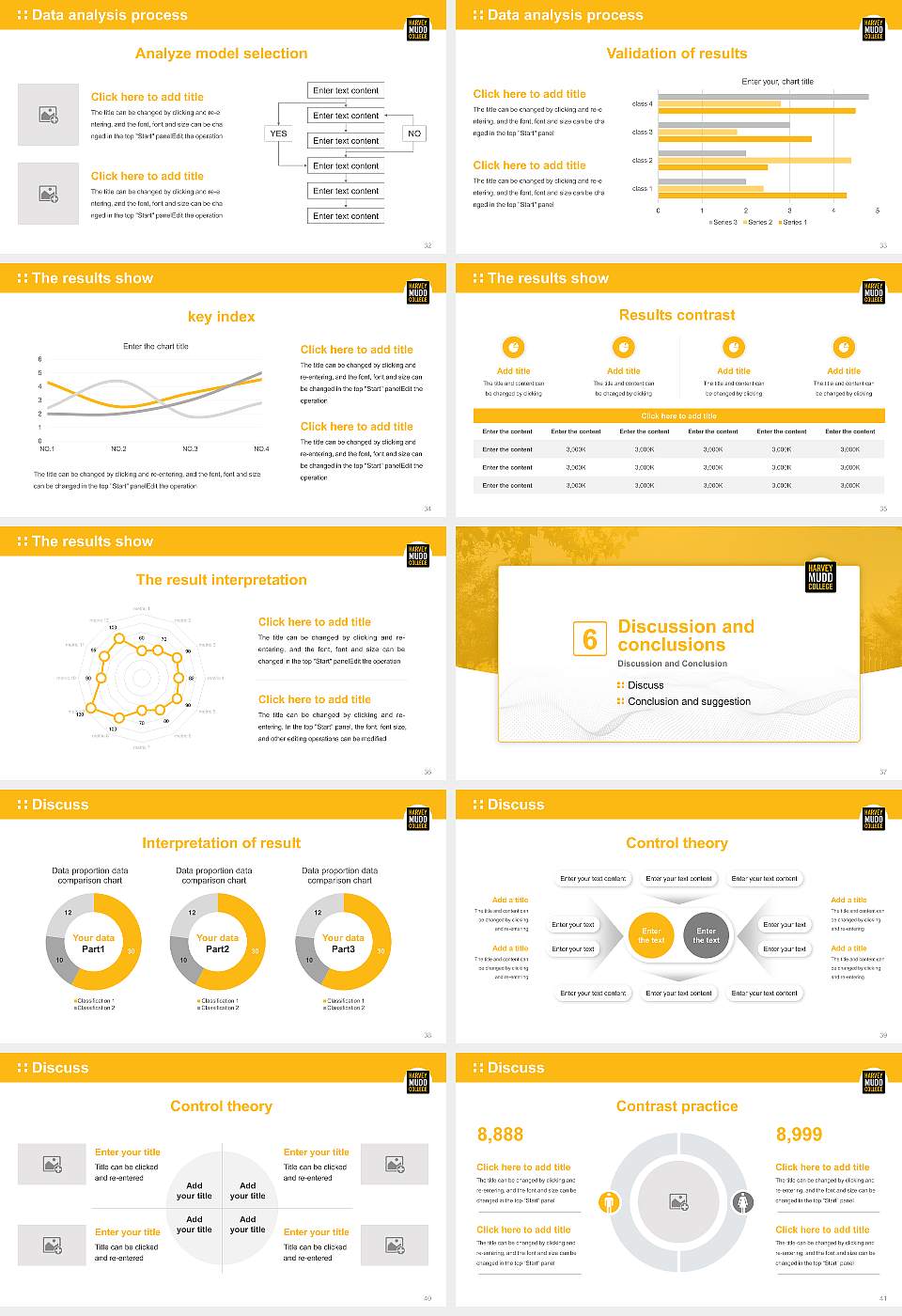 Harvey Mudd College Graduation Thesis Defense PPT Template16:9 ratio PPT effect preview image5