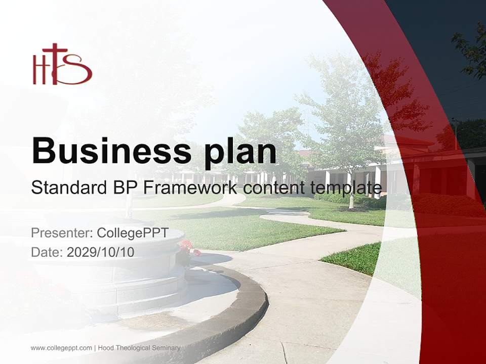 Hood Theological Seminary Competition/Entrepreneurship Contest PPT Template4:3 ratio PPT effect preview image9