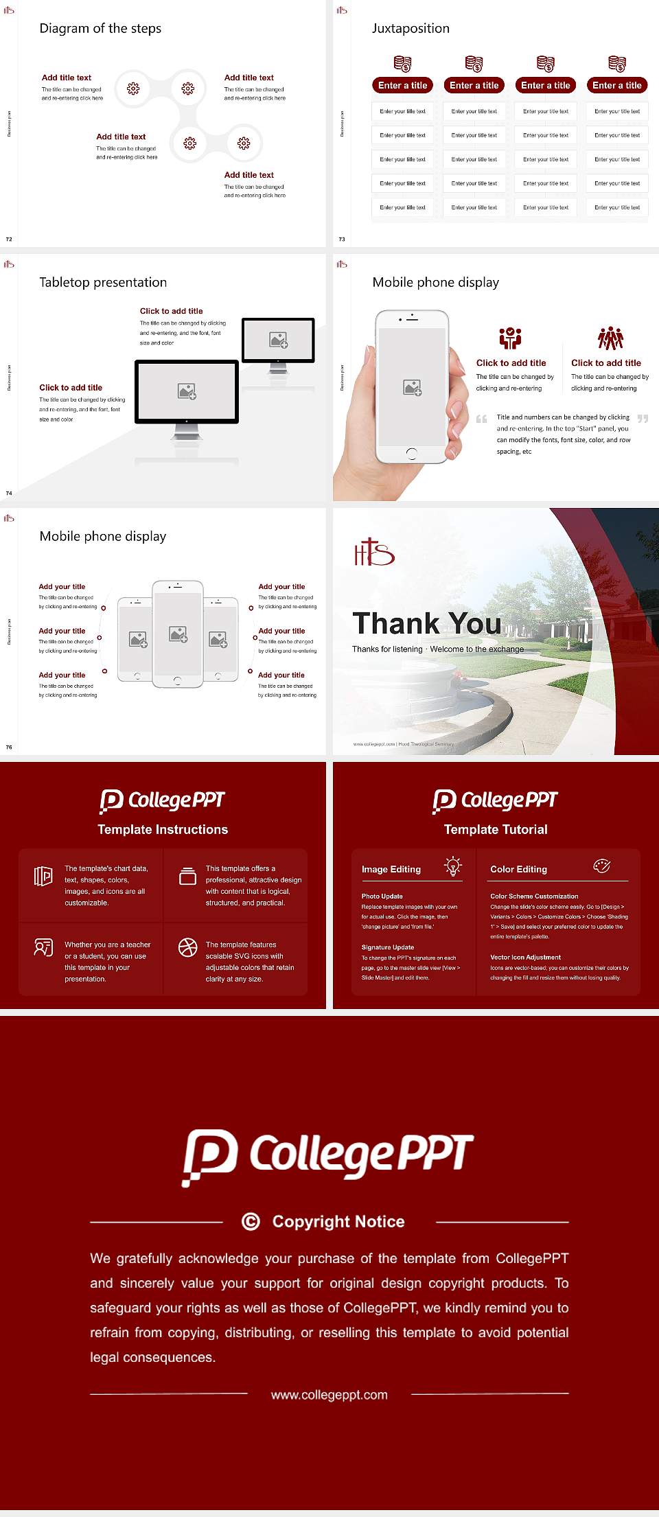 Hood Theological Seminary Competition/Entrepreneurship Contest PPT Template4:3 ratio PPT effect preview image9