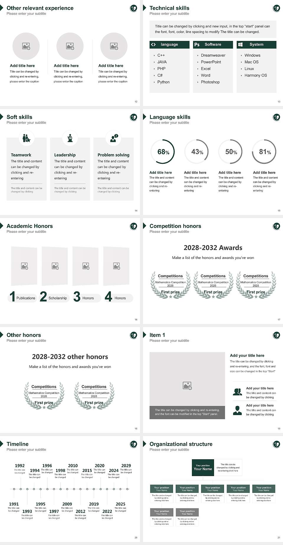Heritage Christian University Resume PPT Template4:3 ratio PPT effect preview image3