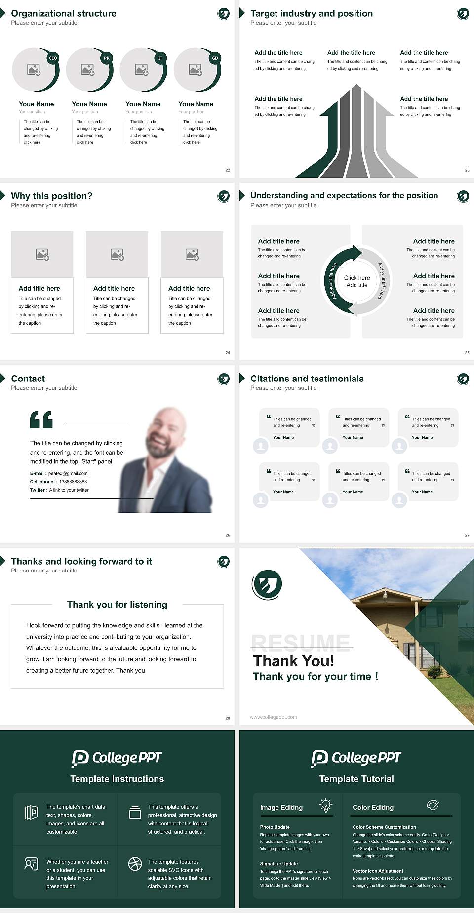 Heritage Christian University Resume PPT Template4:3 ratio PPT effect preview image4