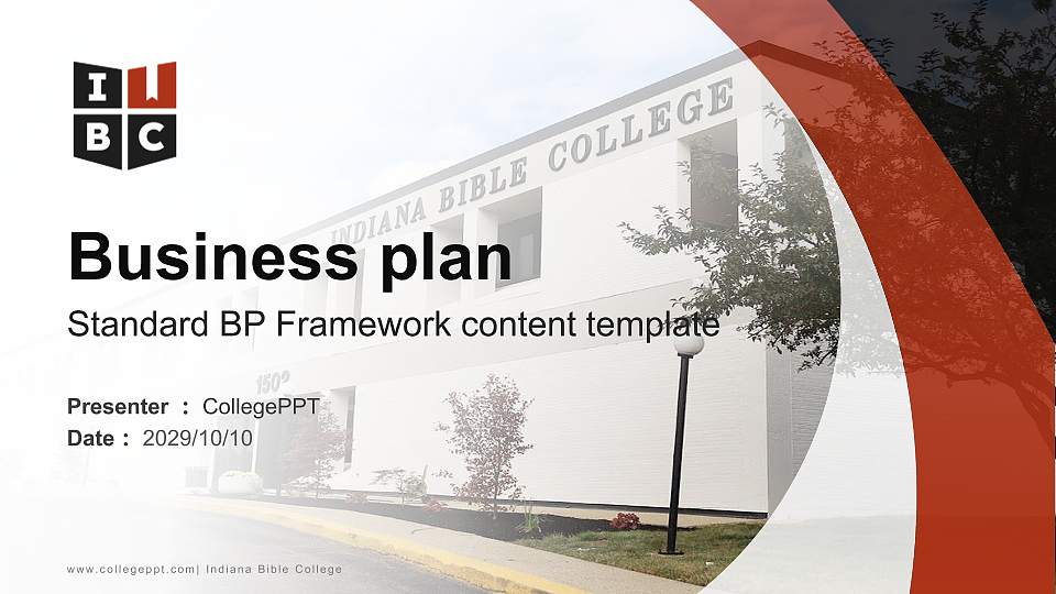 Indiana Bible College Competition/Entrepreneurship Contest PPT Template16:9 ratio PPT effect preview image