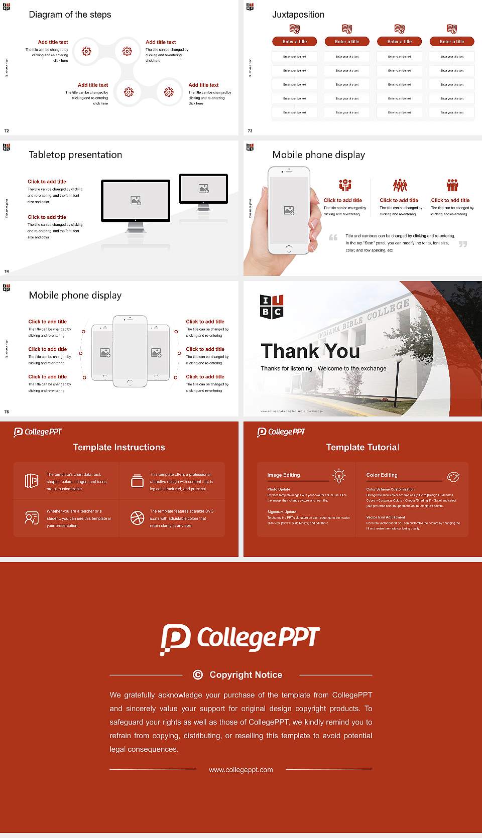 Indiana Bible College Competition/Entrepreneurship Contest PPT Template16:9 ratio PPT effect preview image9