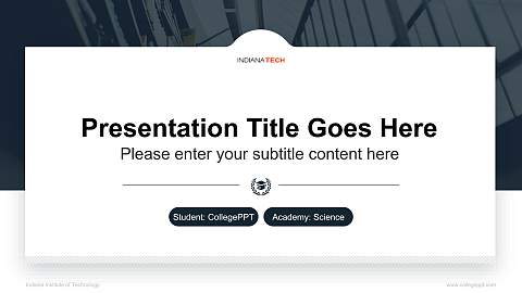 Indiana Institute of Technology National Scholarship Defense PPT Template