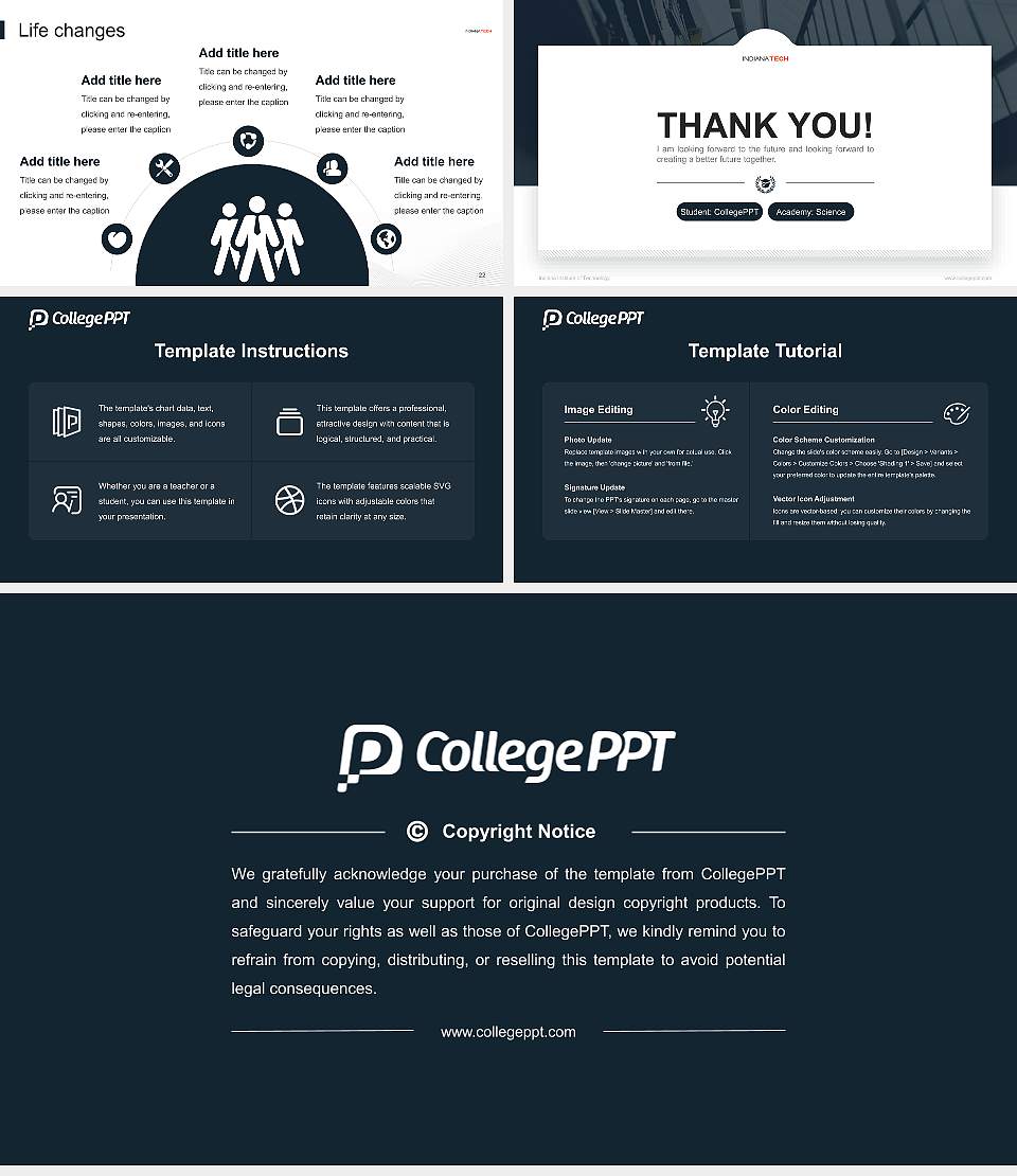 Indiana Institute of Technology National Scholarship Defense PPT Template16:9 ratio PPT effect preview image4