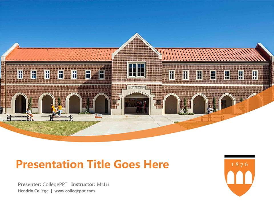 Hendrix College Course/Courseware Creation PPT Template4:3 ratio PPT effect preview image5