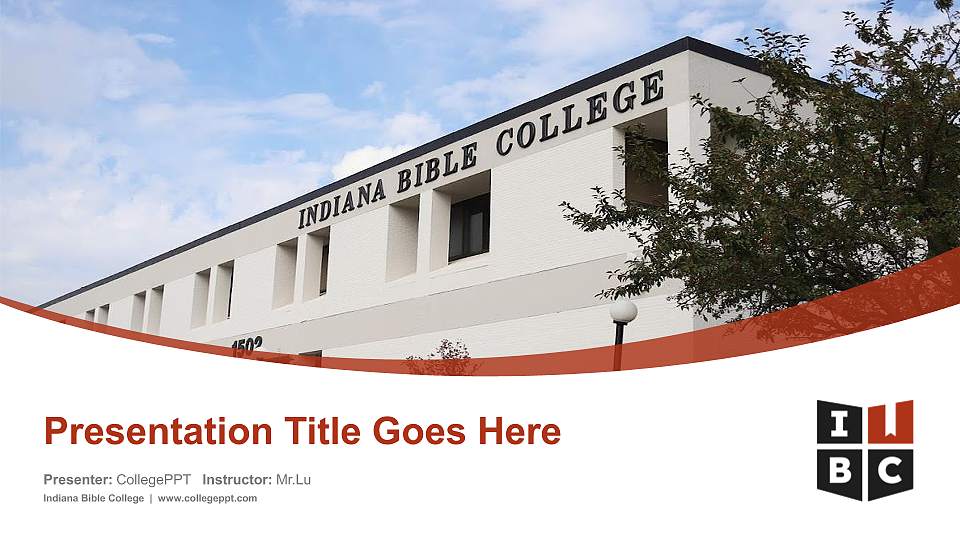 Indiana Bible College Course/Courseware Creation PPT Template16:9 ratio PPT effect preview image