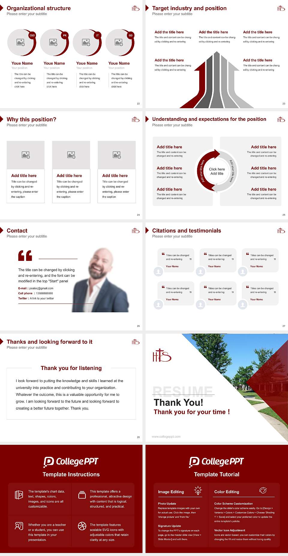 Hood Theological Seminary Resume PPT Template4:3 ratio PPT effect preview image4