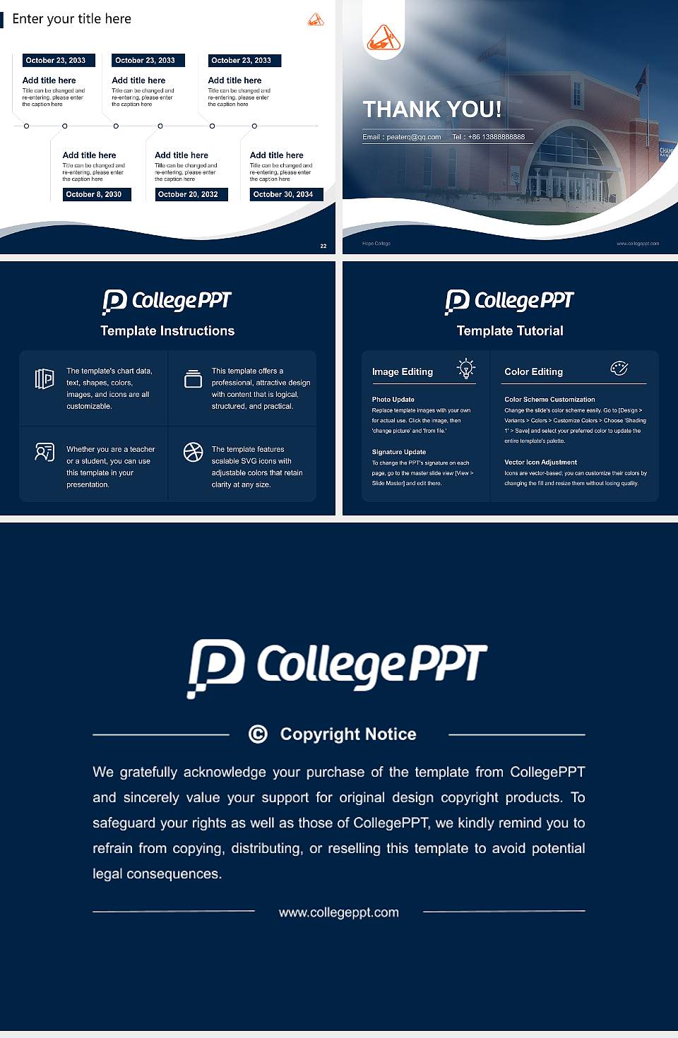Hope College Lecture Sharing and Networking Event PPT Template4:3 ratio PPT effect preview image4