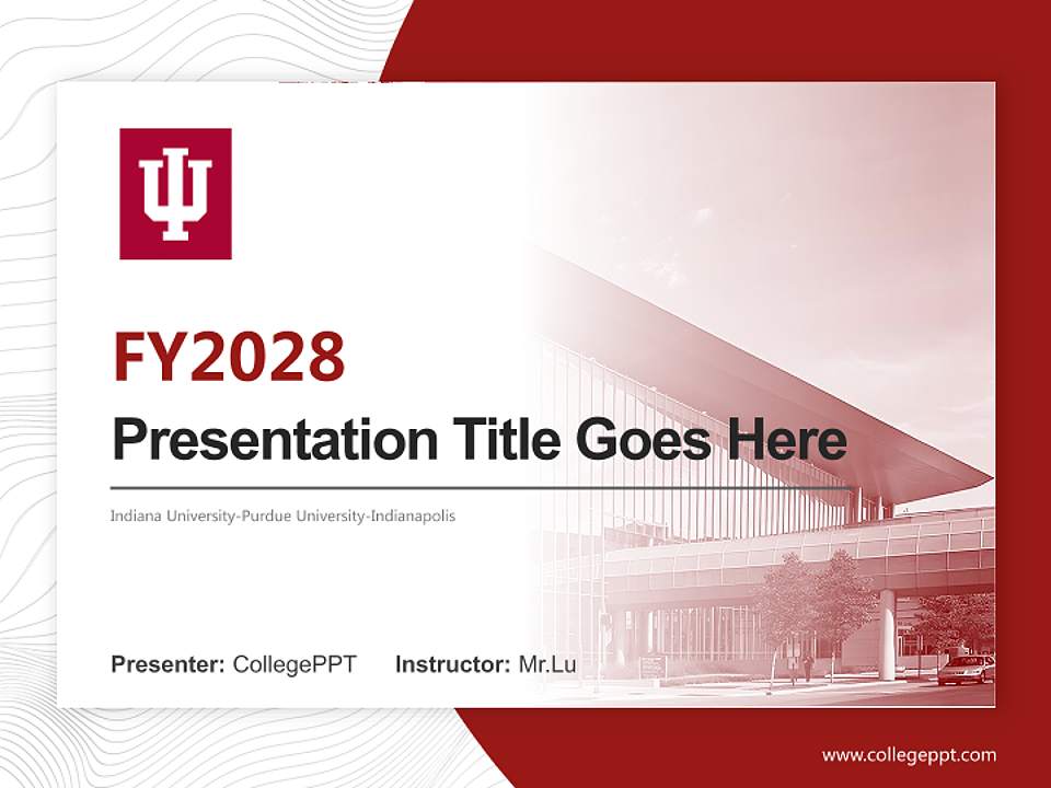 Indiana University-Purdue University-Indianapolis Academic Presentation/Research Findings Report PPT Template4:3 ratio PPT effect preview image5