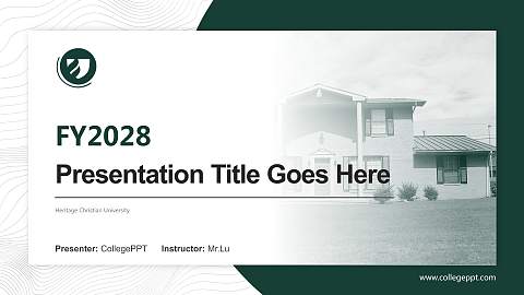Heritage Christian University Academic Presentation/Research Findings Report PPT Template