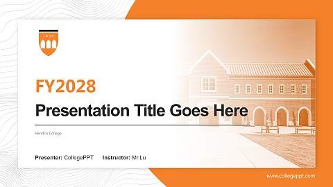Hendrix College Academic Presentation/Research Findings Report PPT Template