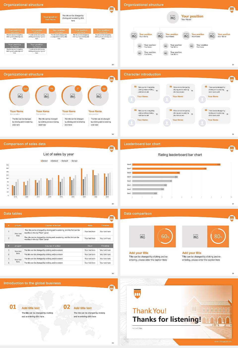Hendrix College Academic Presentation/Research Findings Report PPT Template16:9 ratio PPT effect preview image4