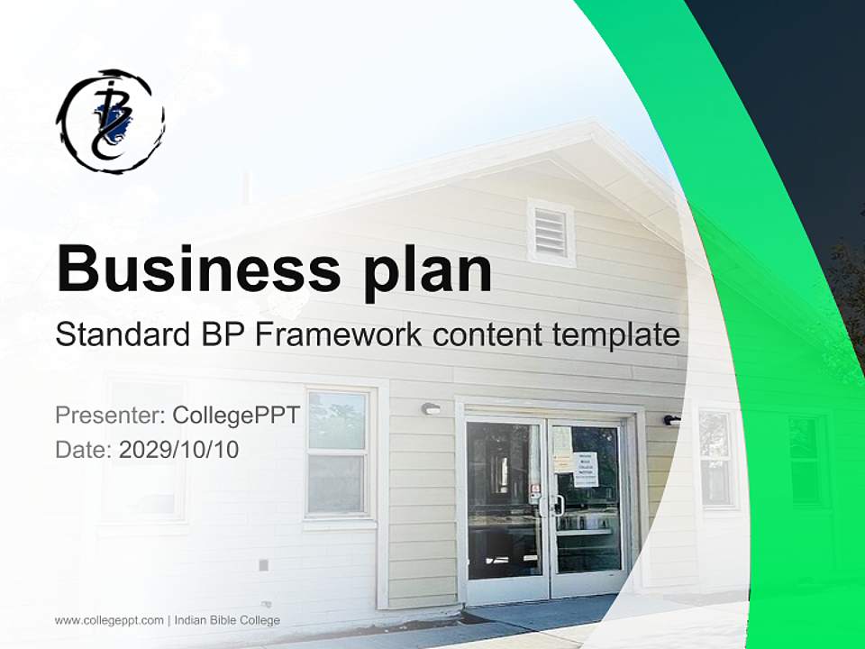 Indian Bible College Competition/Entrepreneurship Contest PPT Template4:3 ratio PPT effect preview image9