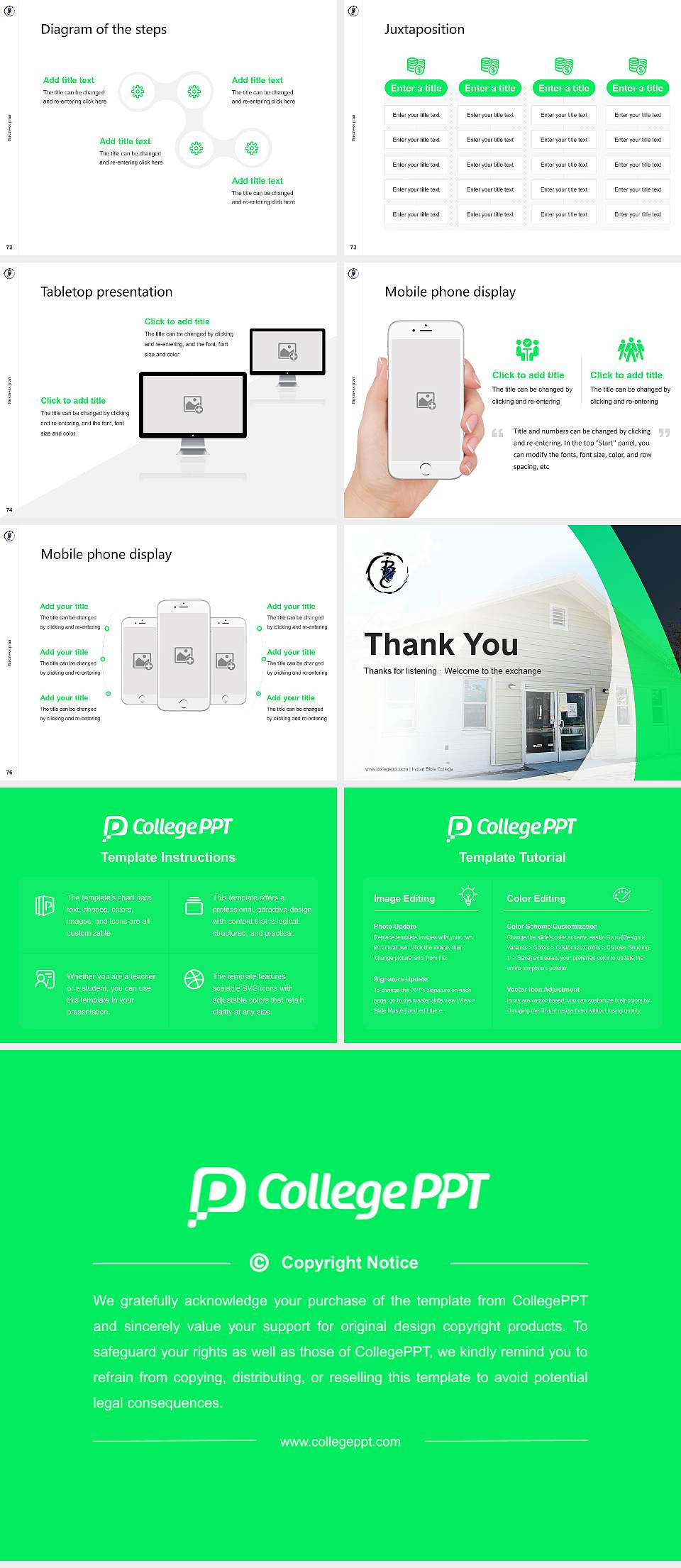 Indian Bible College Competition/Entrepreneurship Contest PPT Template4:3 ratio PPT effect preview image9