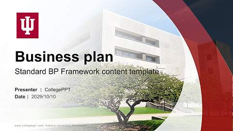 Indiana University-Northwest Competition/Entrepreneurship Contest PPT Template
