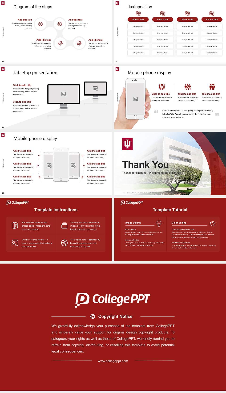 Indiana University-Northwest Competition/Entrepreneurship Contest PPT Template16:9 ratio PPT effect preview image9
