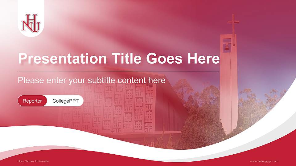 Holy Names University Lecture Sharing and Networking Event PPT Template16:9 ratio PPT effect preview image