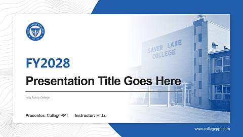 Holy Family College Academic Presentation/Research Findings Report PPT Template