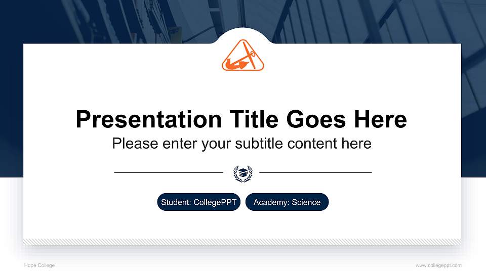 Hope College National Scholarship Defense PPT Template16:9 ratio PPT effect preview image