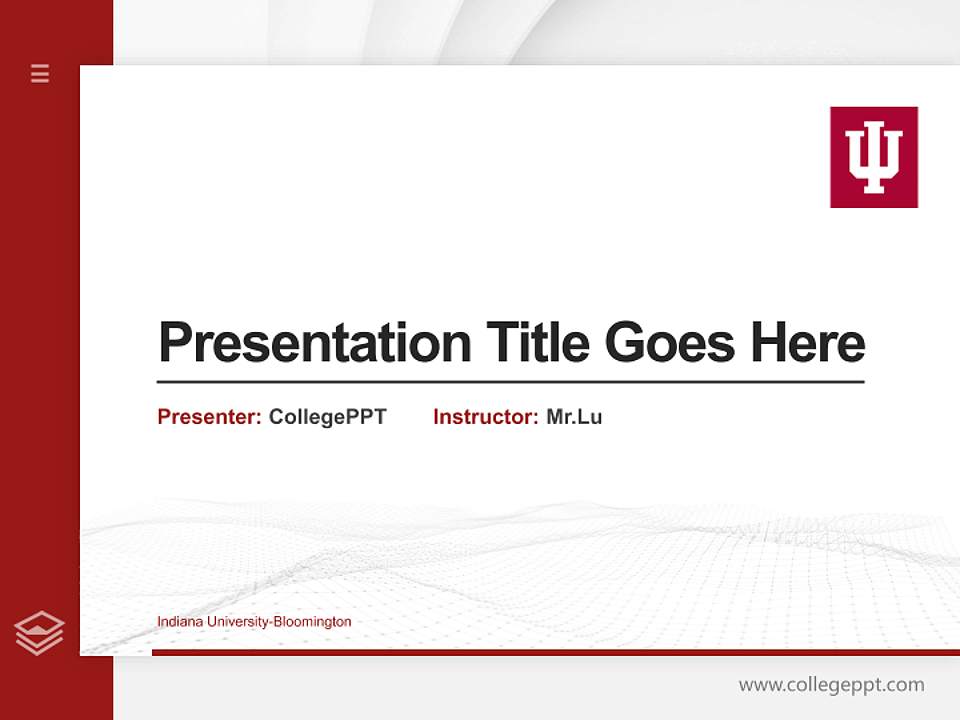 Indiana University-Bloomington Thesis Proposal/Graduation Defense PPT Template4:3 ratio PPT effect preview image5