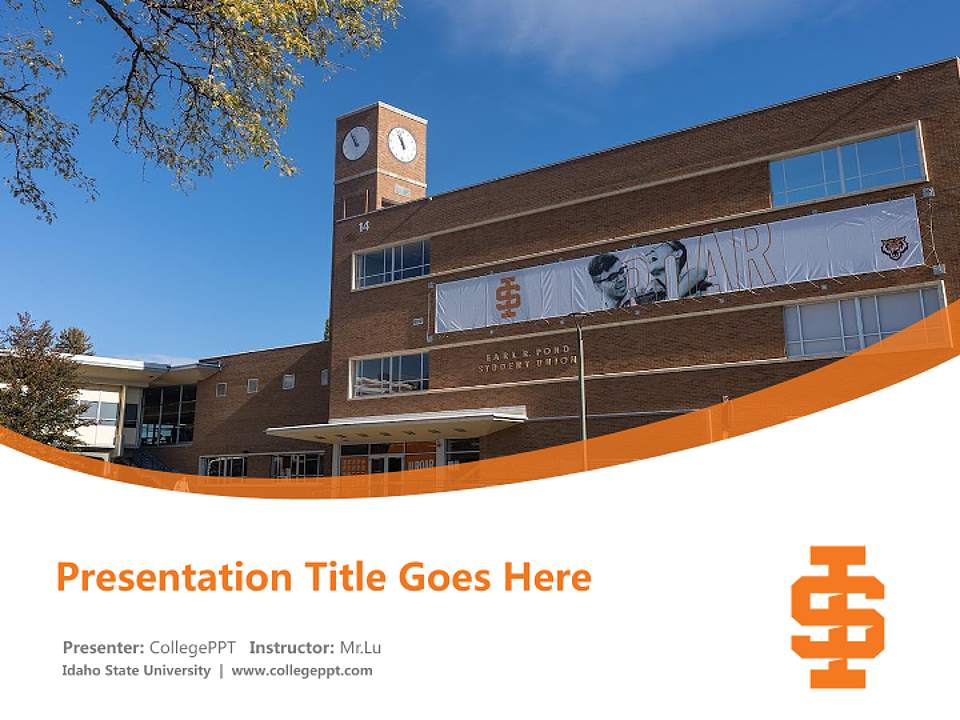 Idaho State University Course/Courseware Creation PPT Template4:3 ratio PPT effect preview image5