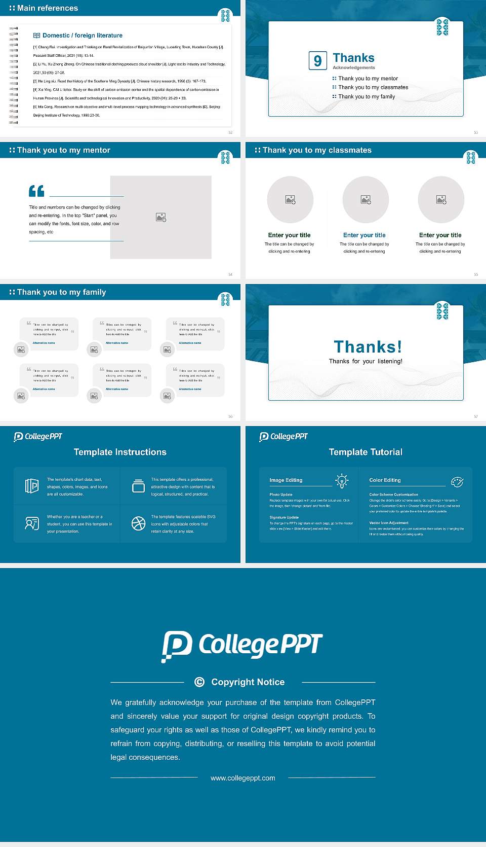Hawaii Pacific University Graduation Thesis Defense PPT Template16:9 ratio PPT effect preview image7