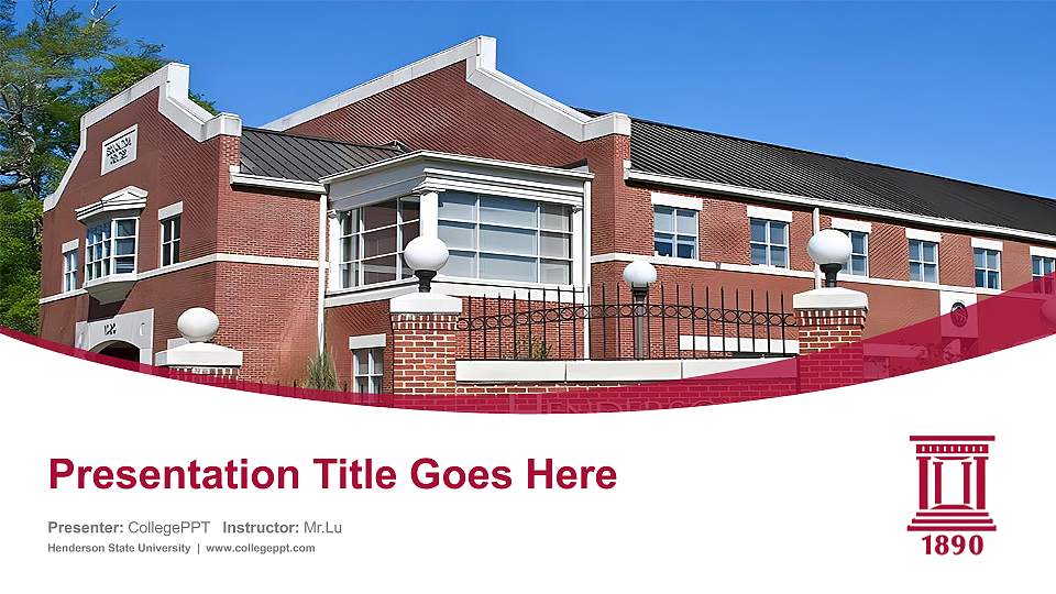 Henderson State University Course/Courseware Creation PPT Template16:9 ratio PPT effect preview image