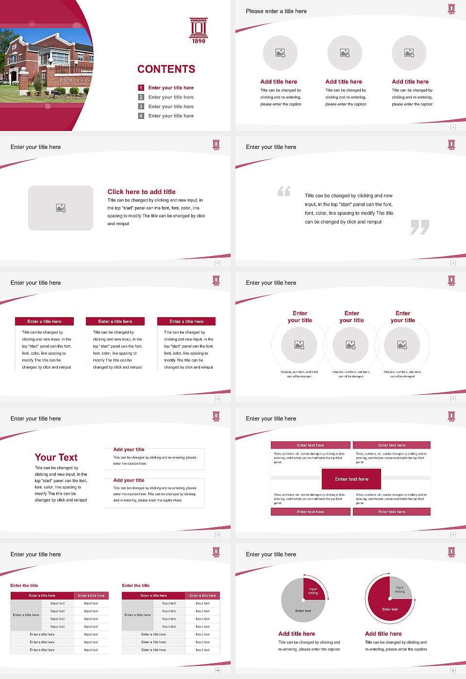 Henderson State University Course/Courseware Creation PPT Template16:9 ratio PPT effect preview image2