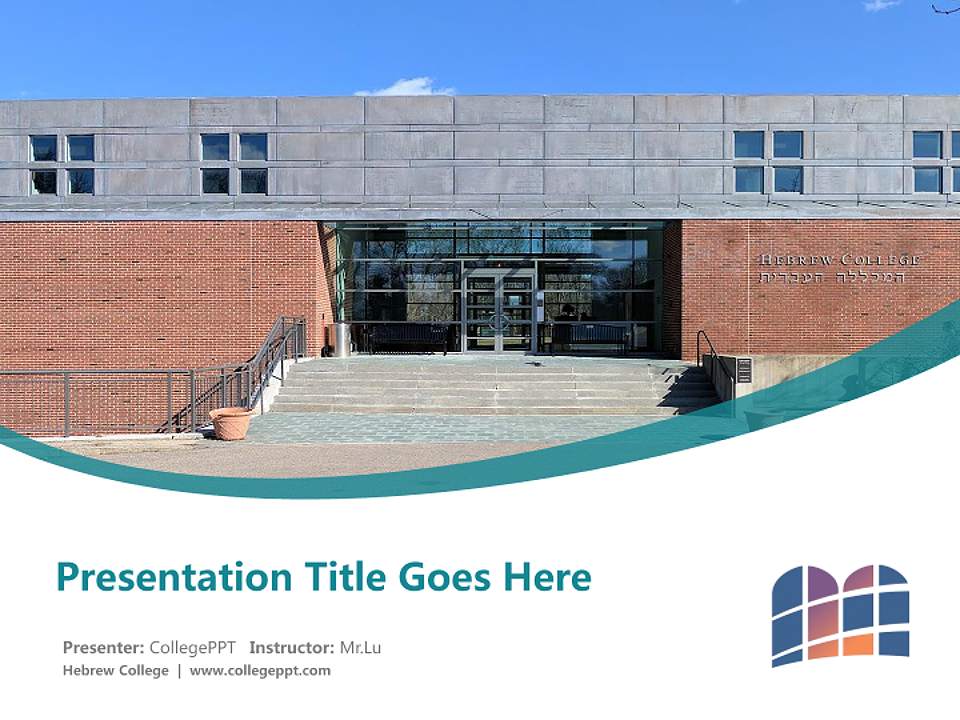 Hebrew College Course/Courseware Creation PPT Template4:3 ratio PPT effect preview image5