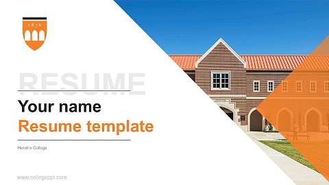 Hendrix College Resume PPT Template