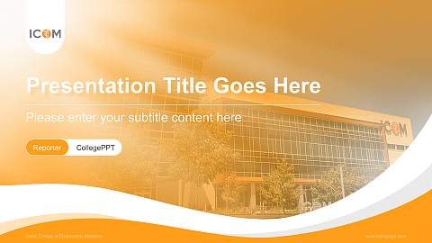 Idaho College of Osteopathic Medicine Lecture Sharing and Networking Event PPT Template