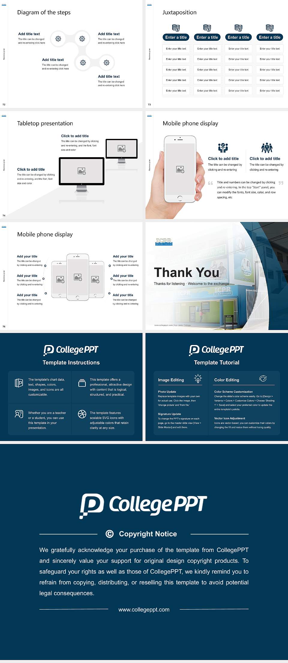 Icpr Junior College Competition/Entrepreneurship Contest PPT Template4:3 ratio PPT effect preview image9