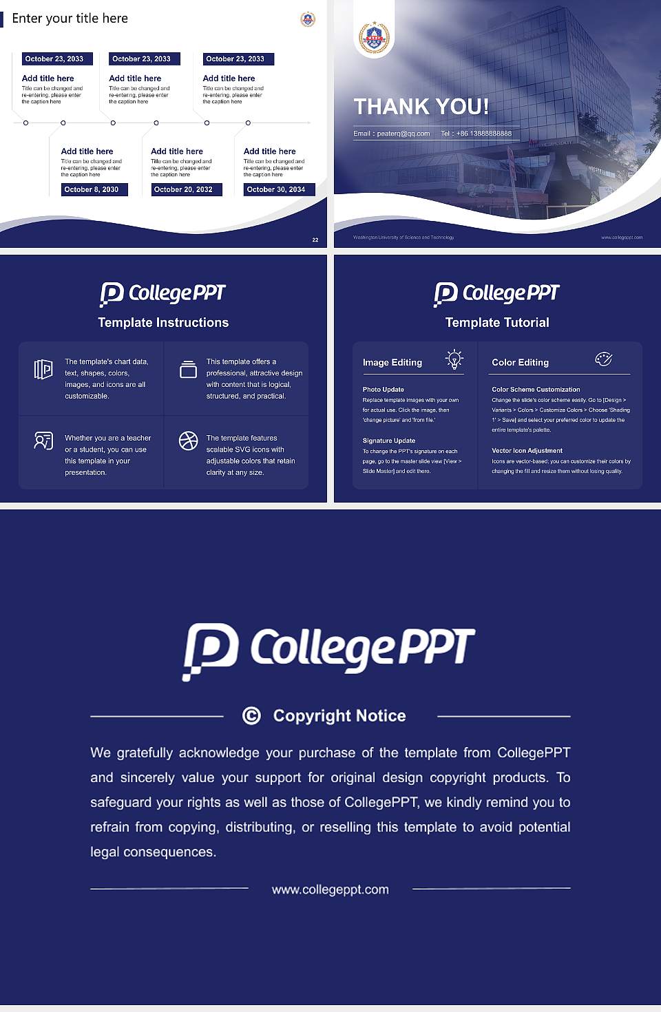 Washington University of Science and Technology Lecture Sharing and Networking Event PPT Template4:3 ratio PPT effect preview image4