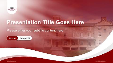 Haverford College Lecture Sharing and Networking Event PPT Template