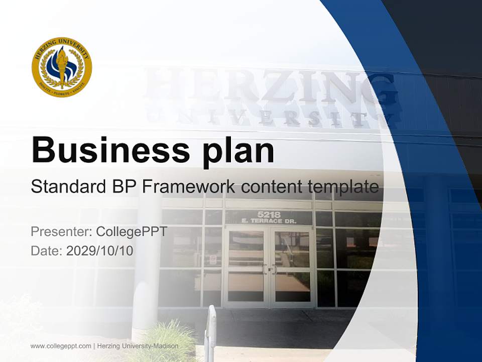 Herzing University-Madison Competition/Entrepreneurship Contest PPT Template4:3 ratio PPT effect preview image9