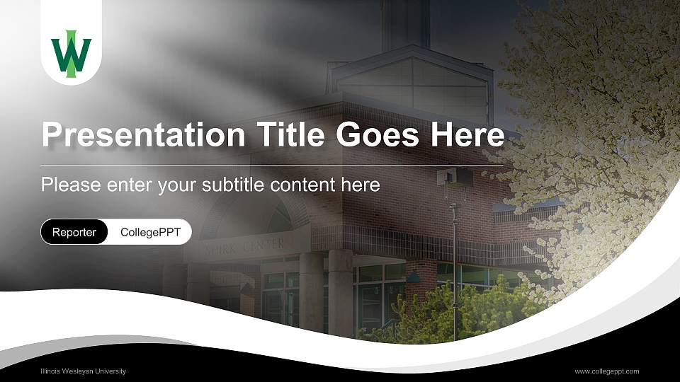 Illinois Wesleyan University Lecture Sharing and Networking Event PPT Template16:9 ratio PPT effect preview image