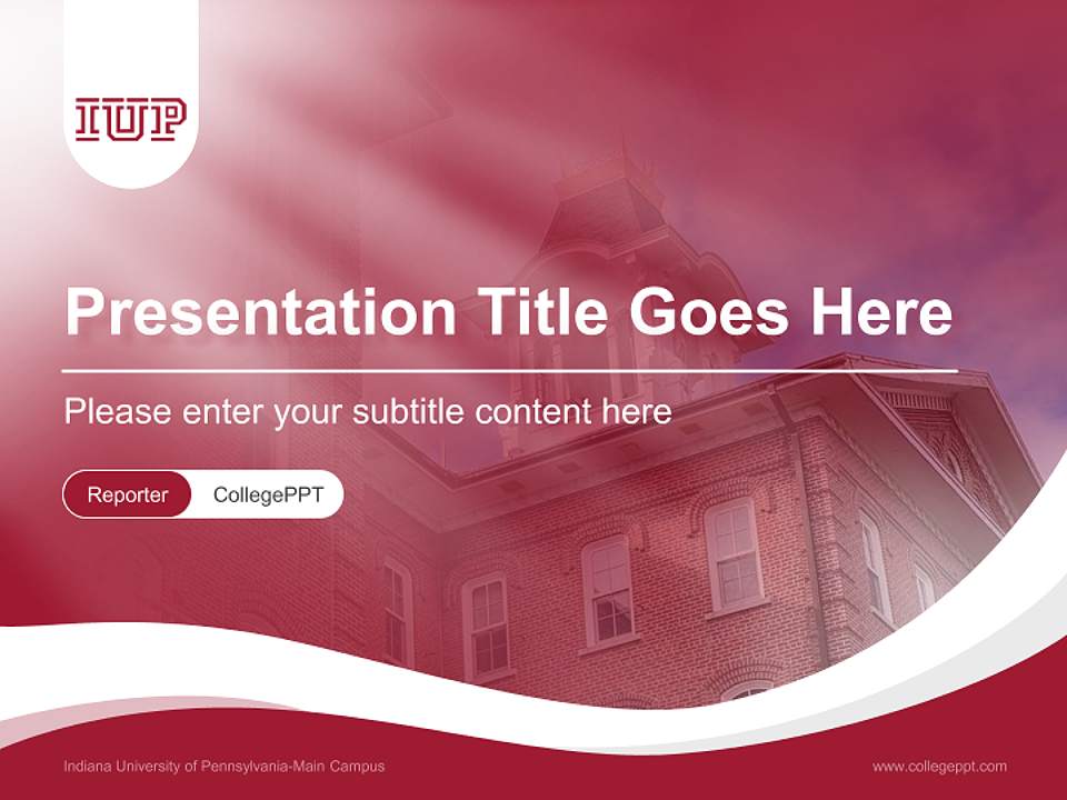 Indiana University of Pennsylvania-Main Campus Lecture Sharing and Networking Event PPT Template4:3 ratio PPT effect preview image4