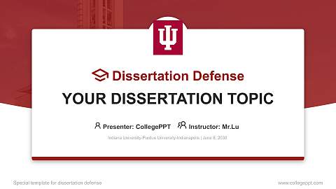 Indiana University-Purdue University-Indianapolis Graduation Thesis Defense PPT Template