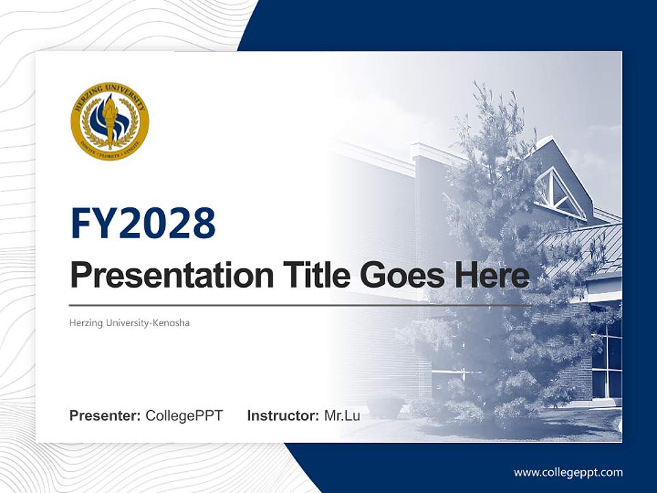 Herzing University-Kenosha Academic Presentation/Research Findings Report PPT Template4:3 ratio PPT effect preview image5