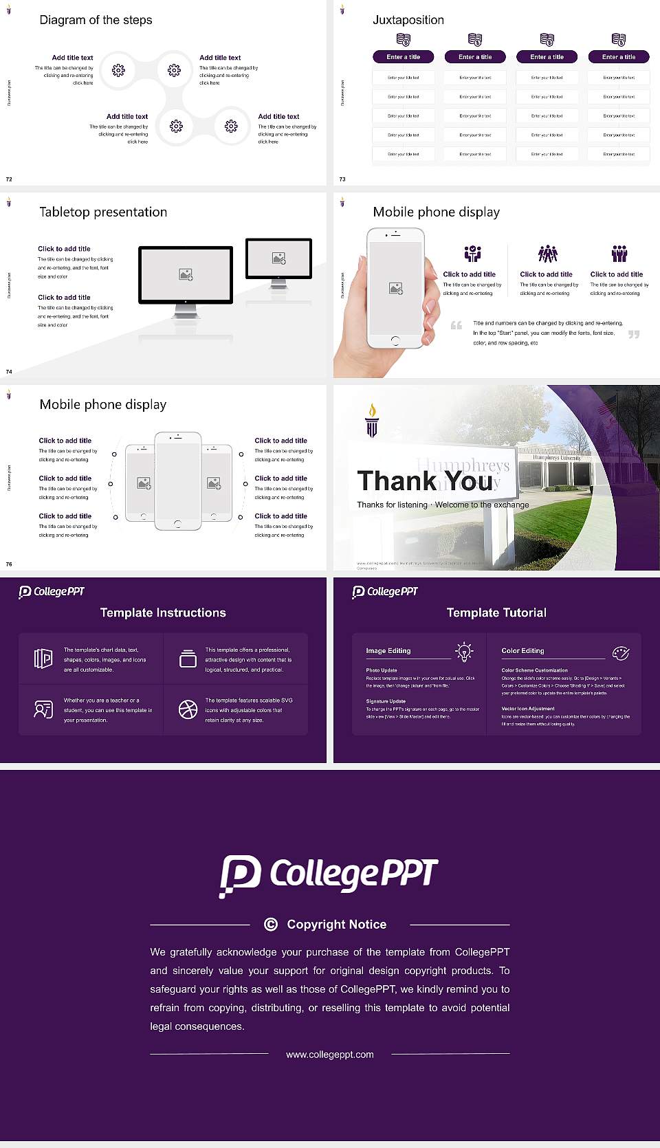 Humphreys University-Stockton and Modesto Campuses Competition/Entrepreneurship Contest PPT Template16:9 ratio PPT effect preview image9