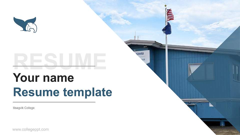 Ilisagvik College Resume PPT Template16:9 ratio PPT effect preview image