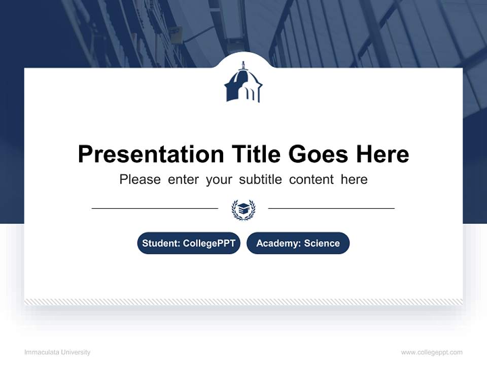 Immaculata University National Scholarship Defense PPT Template4:3 ratio PPT effect preview image4