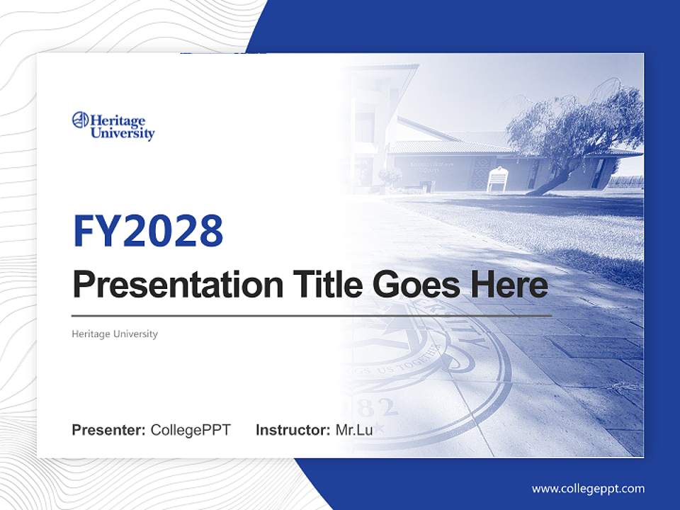 Heritage University Academic Presentation/Research Findings Report PPT Template4:3 ratio PPT effect preview image5