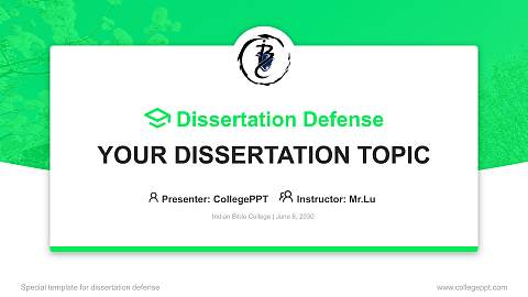Indian Bible College Graduation Thesis Defense PPT Template