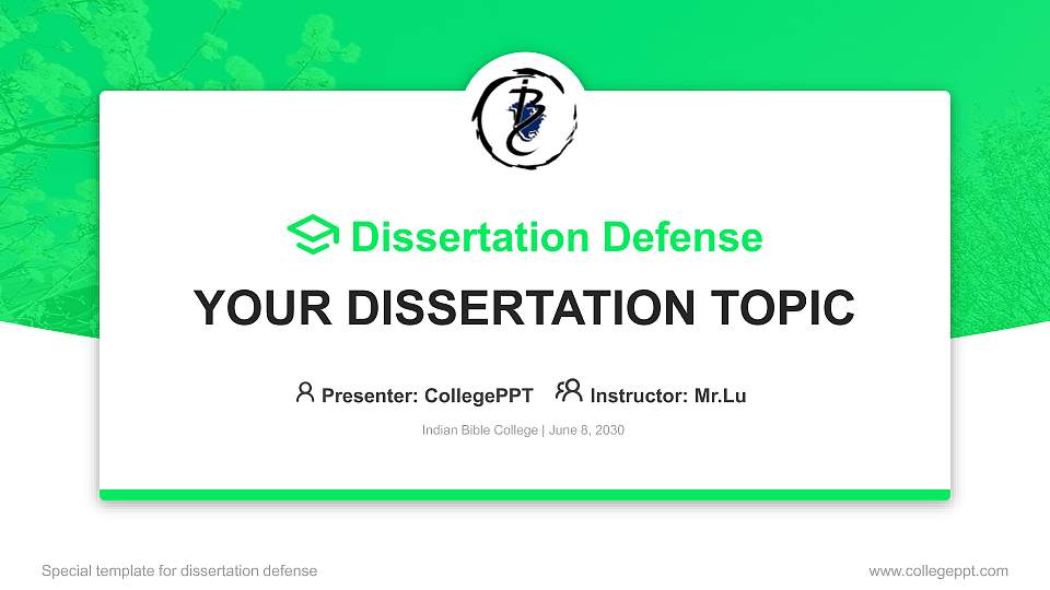 Indian Bible College Graduation Thesis Defense PPT Template16:9 ratio PPT effect preview image